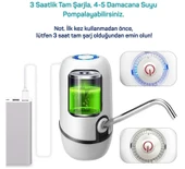 Yeni Nesil Dokunmatik Damacana Su Pompası Şarjlı 1200 Mah thumbnail 4