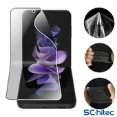 ScHitec Samsung Galaxy Z Flip 1 Darbe Emici Premium Şeffaf Nano Ön Ekran Koruyucu Poliüretan Film thumbnail 2