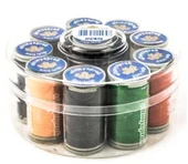 Altın Yaprak Dikiş İpliği Seti 10'lu Yuvarlak Kutulu thumbnail 1