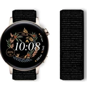 Huawei Watch GT3 42mm GT2 42mm İle Uyumlu Ayarlanabilir Cırt Cırtlı Yumuşak Spor Kumaş Örgü Kordon  Siyah thumbnail 3