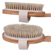 Parlak Ve Pürüzsüz Görünüm Sağlayan %100 Doğal At Kılı Selülit Fırçası (sökülebilir Sap) thumbnail 3