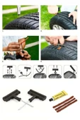 Çok Amaçlı Pratik Patlayan Tekerlek Araç Bisiklet Lastik Tamir Kiti Macun Fitil Atma Seti 6 Parça - 4
