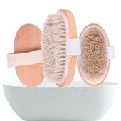 Parlak Ve Pürüzsüz Görünüm Sağlayan %100 Doğal At Kılı Selülit Fırçası (oval) thumbnail 1