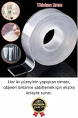 Çok Amaçlı Çift Taraflı İz Bırakmaz Montaj Tamir Bandı Şeffaf Güçlü Silikon Bant 18mm X 2mt 1 Adet thumbnail 5