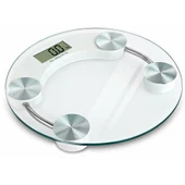 Yuvarlak Şeffaf Dijital Cam Baskül Terazi Tartı​​​​​​​ thumbnail 1