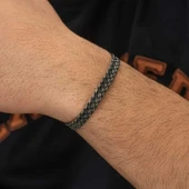 Gümüş Kazaziye Örgü Bileklik - 2