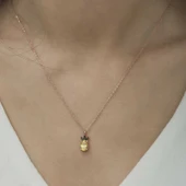 Supertrend ​gümüş Rose Ananas Figür Meyve Kolye thumbnail 2