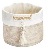 Yuvarlak Katlanabilir Çok Amaçlı Saklama Organizer Kutu Keçe Sepet (maxi) - 03396 thumbnail 5