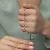 Supertrend Gümüş Rose Oval Taşlı Bayan Bileklik thumbnail 4