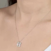 Supertrend Swa Taşlı Gümüş Erkek Kız Çocuk Bayan Kolye - 2