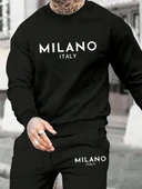 Erkek Uzun Kollu Baskı Detaylı Iki Iplik Takım - 2