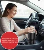 Araba İçecek Isıtıcı Soğutucu Bardak, Kahve, Çay, Su İçin 2’si 1 Arada thumbnail 1