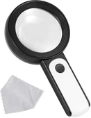 -30x -12ışıklı Büyüteç Taşınabilir Çıft Katmanlı Optik Cam Okuma Büyüteç 2290-18 - 3