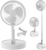 Teleskopik Fan Vantilatör 4 Modlu Şarjlı Katlanabilir Yükseltilebilir Taşınabilir Serinletici Portatif Masa Vantilatörü thumbnail 1