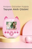 CEYLAN ADAM Dijital Video Fotoğraf App Destekli Çocuk Kamerası Termal Resim Kağıt Baskılı Yazıcı Pembe thumbnail 2