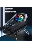 CEYLAN ADAM Y12  Motor Kask Kulaklık Rgb Modlu Radyolu Motosiklet Kulaklık 5.3 Bluetooth Intercom thumbnail 2