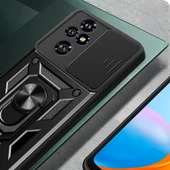 Zore Honor 200 Pro Kılıf Magnetik Standlı Kamera Korumalı Sürgülü Vega Kapak - 5