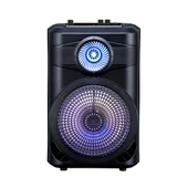 Zore GD-904 Dijital LED Göstergeli FM Radyolu Mikrofonlu RGB TWS 8 inç Stereo Bass Kablosuz Karaoke Hoparlör - 6