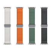 Apple Watch 7 45mm Zore KRD-123 Naylon Kumaş Hasır Örgülü Kordon - 1