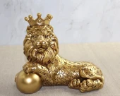 CEYLAN ADAM Polyester Dekoratif Taçlı Aslan Figürü Alk2575 - 1