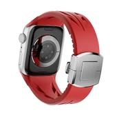 Apple Watch 44mm KRD-127 Metal Tokalı Silikon Kordon - 12
