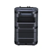 Zore GD-903 Dijital LED Göstergeli FM Radyolu Mikrofonlu RGB TWS 8 inç Stereo Bass Kablosuz Karaoke Hoparlör - 3