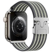 Apple Watch 44mm Zore KRD-133 Naylon Kumaş Hasır Örgülü Kordon - 3