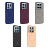 Zore Xiaomi ile uyumlu 14T Pro Kılıf M-safe Şarj Özellikli Ruby Sert Kapak - 12