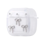 Zore Apple ile uyumlu Airpods ile uyumlu 4 Airbag 44 Airbag Tasarımlı Simli Şeffaf Kutup Kılıf - 5