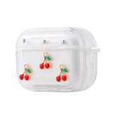 Zore Apple ile uyumlu Airpods ile uyumlu Pro 2 Airbag 44 Airbag Tasarımlı Simli Şeffaf Kutup Kılıf - 2
