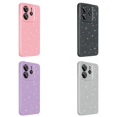 Zore Xiaomi ile uyumlu Redmi Note 14 5G Kılıf Kamera Korumalı Simli Lüks Koton Kapak - 10