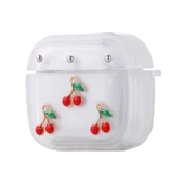 Zore Apple ile uyumlu Airpods ile uyumlu 4 Airbag 44 Airbag Tasarımlı Simli Şeffaf Kutup Kılıf - 2