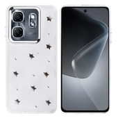 İnfinix Smart 9 Kılıf Airbag Tasarımlı Simli Şeffaf Zore Kutup Kapak - 5