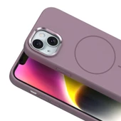 Zore Apple ile uyumlu iPhone 14 Kılıf M-Safe Şarj Özellikli Metal Kamera Çerçeveli Edi Silikon Kapak thumbnail 4