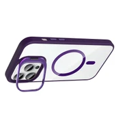 Zore Apple ile uyumlu iPhone 14 Pro Max Kılıf Standlı ve Kamera Lens Hediyeli M-Safe Şarj Özellikli Etro Kapak thumbnail 3