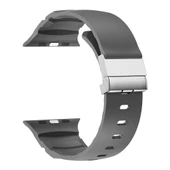 Apple Watch 10 46mm Zore KRD-145 Metal Tokalı Silikon Kordon - 9