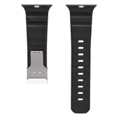 Apple Watch 7 45mm Zore KRD-145 Metal Tokalı Silikon Kordon - 3
