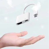 Zore Type-C to Type-C PD100W + HDMI 4K@30Hz 2in1 Adaptör - 6