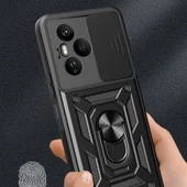 Zore Honor 400 Pro Kılıf Magnetik Standlı Kamera Korumalı Sürgülü Vega Kapak - 5