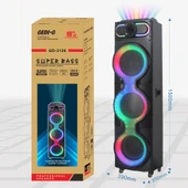 Zore GD-3126 Dijital LED Göstergeli Mikrofonlu RGB TWS Üçlü 10 inç Stereo Bass Kablosuz Karaoke Hoparlör thumbnail 4