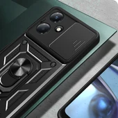 Zore İnfinix ile uyumlu Hot 30 Play Kılıf Magnetik Standlı Kamera Korumalı Sürgülü Vega Kapak - 6