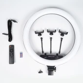 Zore MJ-56 Uzaktan Kumandalı 21 inç Işıklı Telefon Tutucu Ring Light - 2