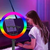 Zore MJ-56 Uzaktan Kumandalı 21 inç Işıklı Telefon Tutucu Ring Light - 6