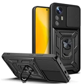 Zore Xiaomi ile uyumlu Mi 12 Lite Kılıf Magnetik Standlı Kamera Korumalı Sürgülü Vega Kapak - 1
