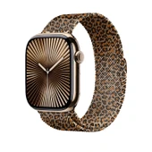 Apple Watch 40mm Zore KRD-01 Leopar Desenli Metal Kordon - 5