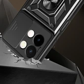 Zore Vivo ile uyumlu Y28 Kılıf Magnetik Standlı Kamera Korumalı Sürgülü Vega Kapak - 6