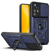 Zore Xiaomi ile uyumlu Mi 12 Lite Kılıf Magnetik Standlı Kamera Korumalı Sürgülü Vega Kapak - 10