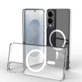 Zore Galaxy ile uyumlu S25 Edge Kılıf Kamera Korumalı M-safe Sert PC Porto Kapak - 4