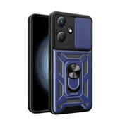 Zore İnfinix ile uyumlu Hot 30 Play Kılıf Magnetik Standlı Kamera Korumalı Sürgülü Vega Kapak - 9