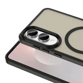 Zore Galaxy ile uyumlu S25 Edge Kılıf M-safe Şarj Özellikli Mat Arka Yüzey Sio Kapak - 5